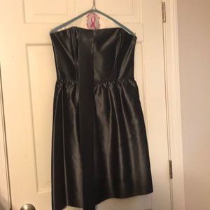 Charcoal strapless dress